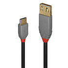 Lindy 36897 USB-kabel 0,15 m USB 2,0 USB A USB C Sort, Grå