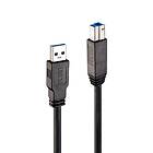 Lindy 43098 USB-kabel 10 m USB 3,2 Gen 1 (3,1 Gen 1) USB A USB B Sort