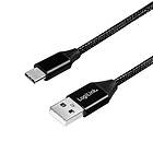 LogiLink CU0140 USB-kabel 1 m USB 2,0 USB C USB A Sort