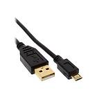InLine 2m USB 2,0 A micro B USB-kabel USB A Micro-USB B Sort