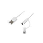 LogiLink CU0118 USB-kabel 1 m Micro-USB A USB A Hvid