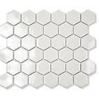 Dekora Mosaik Hexagon Vit Blank 5,1x5,9