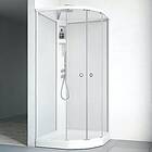 Macro Design Duschkabin Flow Semi Infälld Blandare Vit (Klarglas/810 x 910 mm (B