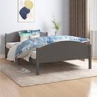 vidaXL Sängram mörkgrå massiv furu 120x200 cm 322048