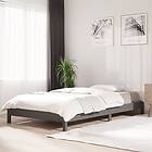 vidaXL Stapelbar säng grå 100x200 cm massivt furuträ 820389