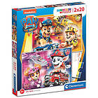 Clementoni Paw Patrol Pussel, 2 x 20 Bitar