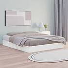 vidaXL Bed Frame vit 200x200 cm massivt trä 820657