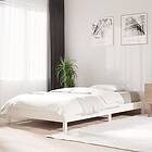 vidaXL Stapelbar säng vit 100x200 cm massivt furuträ 820388