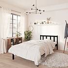 vidaXL Sängynrunko svart massiv furu 75x190 cm 810046