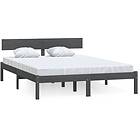 vidaXL Bed Frame grå massiv furu 160x200 cm 810159