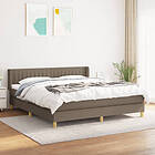 vidaXL Ramsäng med madrass taupe 180x200 cm tyg 3130453