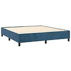vidaXL Ramsäng med madrass mörkblå 180x200 cm sammet 3144697