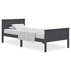 vidaXL Bed Frame grå massiv furu 100x200 cm 322203