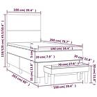 vidaXL Ramsäng med madrass mörkgrå 100x200 cm tyg 3136974