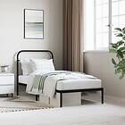 vidaXL Bed Frame med huvudgavel metall svart 90x200 cm 352571