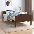 vidaXL Bed Frame mörkbrun massiv furu 100x200 cm 322042