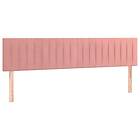 vidaXL Ramsäng med madrass rosa & LED 180x200 cm sammet 3134542