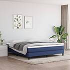 vidaXL Ramsäng med madrass blå 180x200 cm tyg 3144099