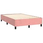 vidaXL Ramsäng med madrass rosa 120x200 cm sammet 3143138