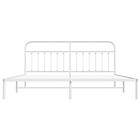 vidaXL Bed Frame med huvudgavel metall vit 193x203 cm 352633