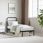 vidaXL Bed Frame med huvudgavel metall svart 75x190 cm 352568