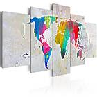 Artgeist världskarta, 5-del Energy of World Flera storlekar 200x100