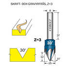 Cobolt Skriftfräs Skriftfräs 30° Z=3 m styrlager M-168 Massiv