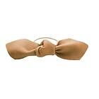 Corinne Leather Bow Big Hair Tie Camel