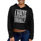 I Hate Everyone Equally Crop Hoodie (Dam)
