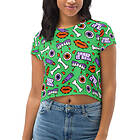 ZERO498 Creep It Real Green Crop Top (Dam)