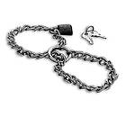 Metal hard steel chain cuffs