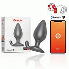 Black ONINDER VIBRATING ANAL PLUG FREE APP