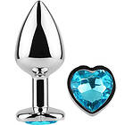 Secret PLAY METAL BUTT PLUG BLUE HEART SMALL SIZE 7 CM