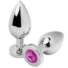 Diamond Metalhard anal plug pink small 5,71cm