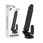 Basecock realistic vibrator remote control black 21cm