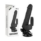 Basecock realistic vibrator remote control black 18,5cm