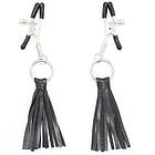 OhMama fetish pu tassel nipple clamps