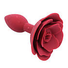 OhMama Fetish Rose Silicone Anal Plug Red