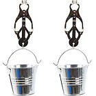 OhMama fetish nipple clamps with buckets