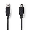 Nedis USB 2.0-Kabel USB A hane Mini B hankontakt Rund 2 m