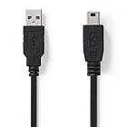 Nedis USB 2,0-Kabel USB A hane Mini B hankontakt Rund 5 m