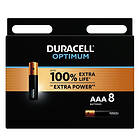 Duracell optimum alkaline battery aaa lr03 8 unit