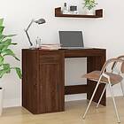 vidaXL Skrivbord brun ek 100x49x75 cm konstruerat trä 816791