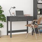 vidaXL Skrivebord med skuffer grå 100x50x78 cm massiv furu 824645