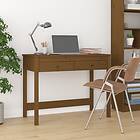 vidaXL Skrivebord med skuffer honungsbrun 100x50x78 cm massiv furu 824646