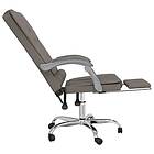 vidaXL Chaise de bureau med massage taupe tyg 349659