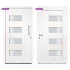 vidaXL Front Door aluminium och PVC vit 100x200 cm 3056818