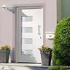 vidaXL Front Door aluminium och PVC vit 110x210 cm 3056820
