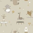 Holden DECOR LIMITED Animal Gymnastics Beige 13240