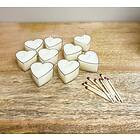 Geko Products Pack of Nine Small Heart Shaped Tea Light Candles